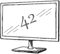 monitor with 42